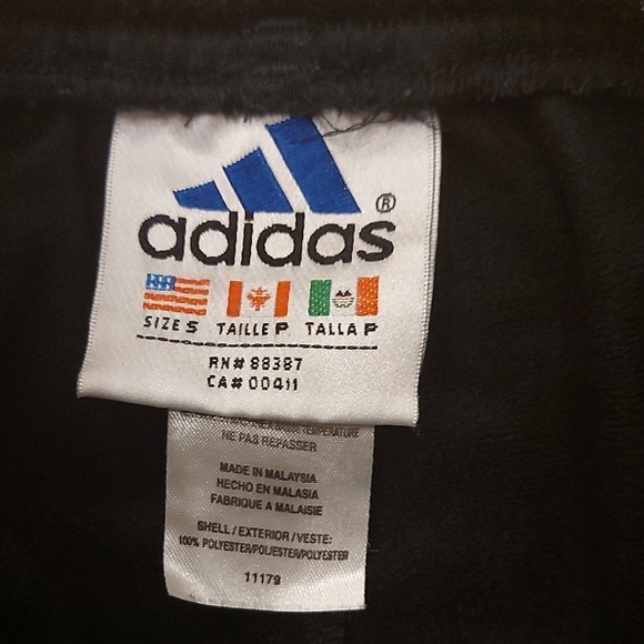 Adidas Men's Black Joggers with White Stripes - Picture 3 of 6